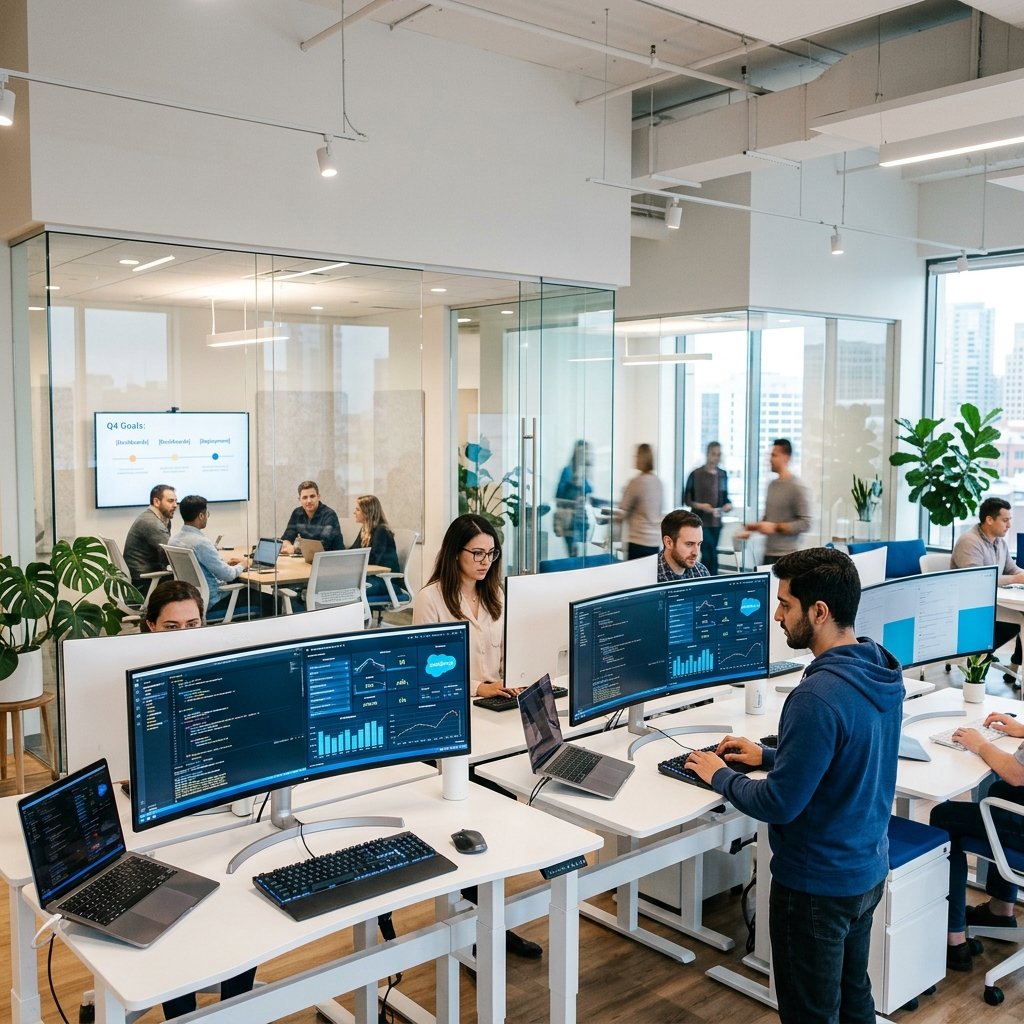 GlidedMatrix modern office workspace
